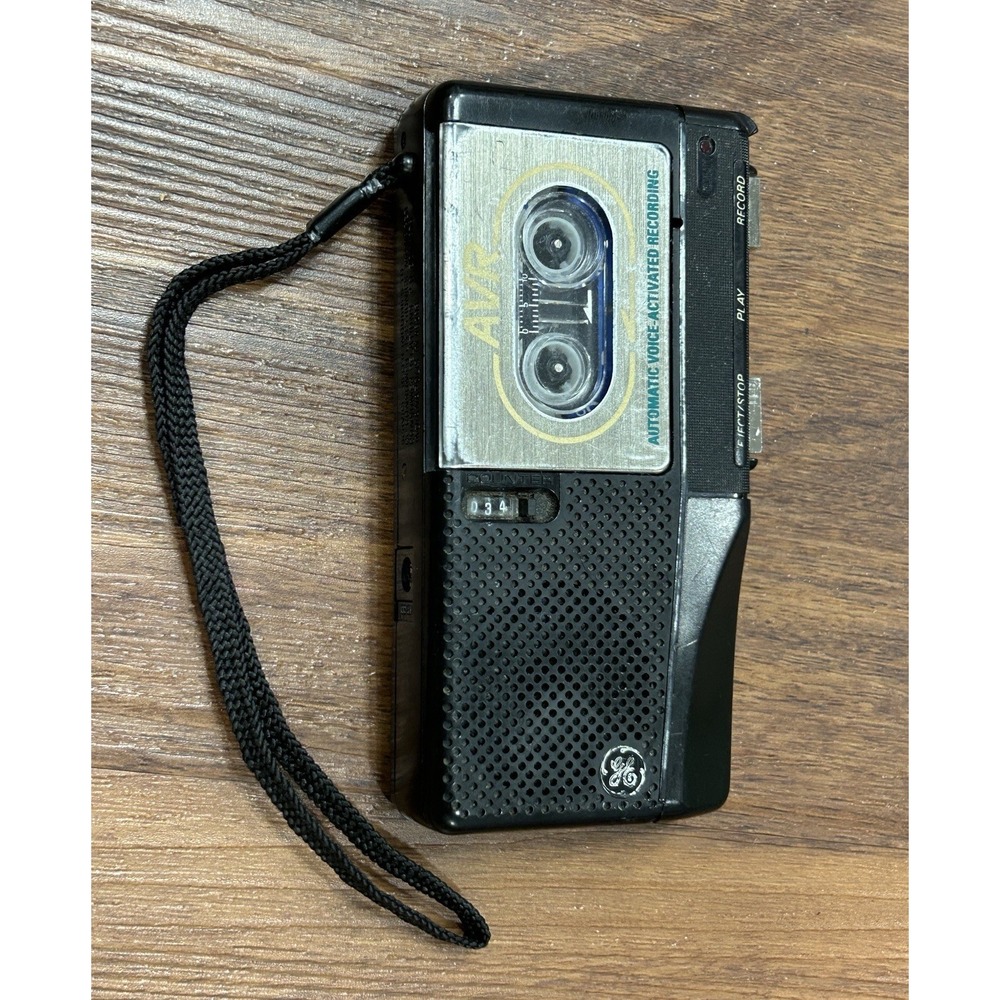 Vintage GE AVR Auto Voice Activated Recording Microcassette TapeRecorder 3-5376A